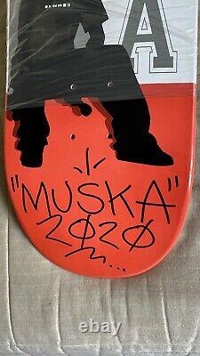 /100 The Muska Skateboards Red Dipped Chad Muska Silhouette Deck Signed Sold Out
