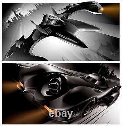 1989 Batmobile & Batwing by Craig Drake Rare Sold Out Mondo Print