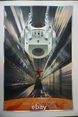 2001 A Space Odyssey by Kevin Tong Foil Poster Art Print Mondo SDCC Sold Out