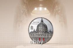 2022 Palau Tiffany Art San Pietro Vatican 5 oz. 999 Silver CIT SOLD OUT 500 made