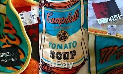 ANDY WARHOL x Uniqlo MoMA SPRZ Campbell's Soup Can Fleece Blanket NWT SOLD OUT