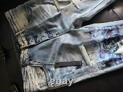 Amiri Hawaiian Star Art Patch Jeans in Blue Rare Soldout