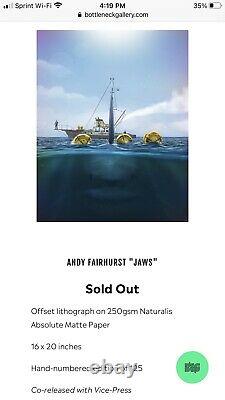 Andy Fairhurst Jaws Sold Out Print /125