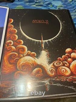 Apollo 11 by James Eads AP x/25 Solar Eclipse Art Print Rare! Sold out