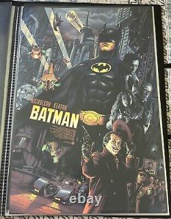 BATMAN 1989 by Aurelio Lorenzo Art Print 24x36 #/50 Rare SOLD OUT