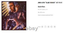 BLADE RUNNER ART PRINT LTD. ED. NUMBERED SOLD OUT PRINT (by John Alvin)