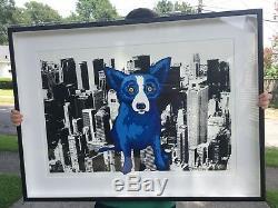 BLUE DOG IN NYC signed silkscreen by George Rodrigue SOLD OUT VERY HARD TO FIND