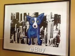 BLUE DOG IN NYC signed silkscreen by George Rodrigue SOLD OUT VERY HARD TO FIND