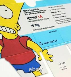 Bart on Ritalin Poster by Ben Frost Signed The Simpsons Print x/40 SOLD OUT