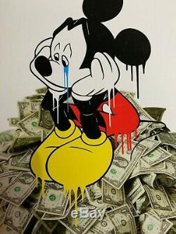 Ben Allen Art, Mickey Mouse Life Sucks! SOLD OUT print, pop art, street art