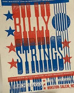 Billy Strings Doc Watson Salem, NC CONCERT POSTER SOLD OUT 2023 3/3