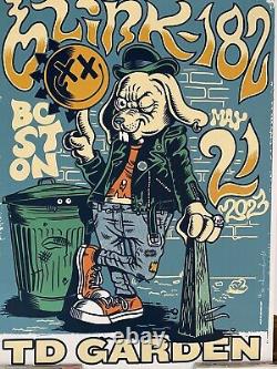 Blink 182 Boston, MA CONCERT POSTER SOLD OUT 2023 S/N