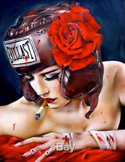Brian Viveros Bloody Knuckles SOLD OUT Poster Print Like Fight Club Dan Quintana