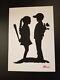 By Mrs Banksy Boy Meets Girl Banksy Signed Spray Print Sold Out A3-paper