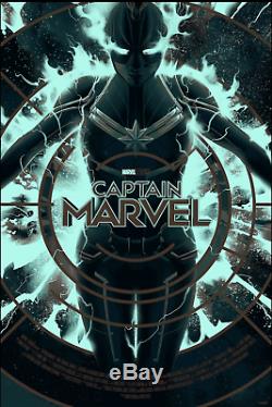 CAPTAIN MARVEL Glow Variant Print Poster Matt Taylor Mondo Marvel SOLD OUT #/325