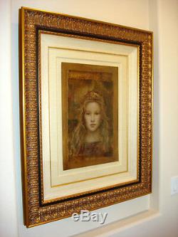 CSABA MARKUS ILLYRIAN PRINCESS ORIGINAL OIL Painting on Paper RARE SOLD OUT