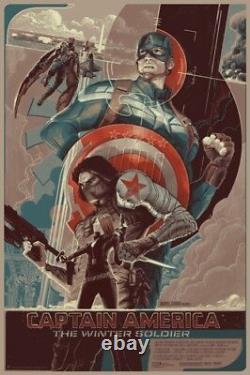 Captain America the wintersoldier by Rich Kelly Variant Sold out Mondo print