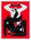 Cleon Peterson The Collaborator Red Sold Out 24x18 Edition Of 100