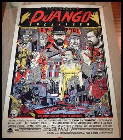 DJANGO UNCHAINED BY TYLER STOUT SCREEN PRINT MONDO Rare & Sold Out