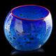 Dale Chihuly Cobalt Blue Basket With Candmium Red Lip Sold Out Edition Sculpture