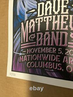 Dave Matthews Band Poster Columbus 11/4/2021 Sold Out Mint Maxx242 F4D Studios