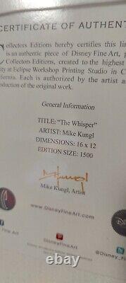 Disney Fine Art The Whisper by Mike Kungl Sold Out Ltd Ed Canvas With COA