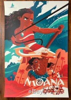 Disney Moana print by Tom Whalen Mondo Cyclops Pixar Movie Poster SOLD OUT