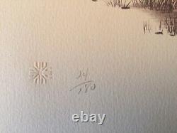 Donald Vann Signed Artwork On Art SKETCH Paper Litho, 14X8 Very Rare Sold Out