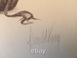 Donald Vann Signed Artwork On Art SKETCH Paper Litho, 14X8 Very Rare Sold Out