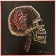 Emek X-ray Skull Red With Stripes Foil Print Sold Out Rare Le 100? Doodled