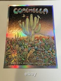 Emek 2022 Coachella Sunset Foil Screen Print Poster Art XX/25 Sold Out