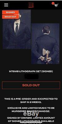 Eminem MTBMB Autograph Lithograph Set SOLD OUT Signed Preorder LIMITED TO 100