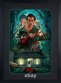 Evil Dead 2 DEAD BY DAWN Art Print Ruiz Burgos xx/200 FRAMED SOLD OUT