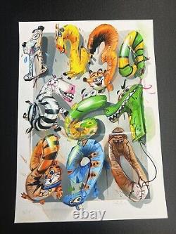 FANAKAPAN Animal Numbers Print, Hand Signed & Numbered 26/115, sold out, rare