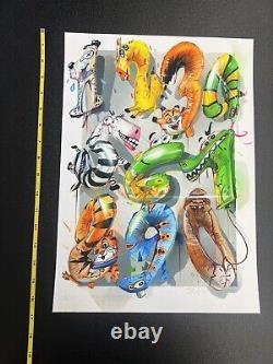 FANAKAPAN Animal Numbers Print, Hand Signed & Numbered 26/115, sold out, rare