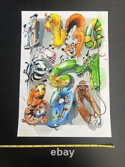 FANAKAPAN Animal Numbers Print, Hand Signed & Numbered 26/115, sold out, rare