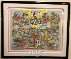 Fazzino-Mickey World Tour 3D Art! Sold Out RARE! Signed/numbered