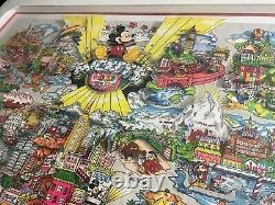 Fazzino-Mickey World Tour 3D Art! Sold Out RARE! Signed/numbered