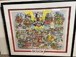 Fazzino-Mickey World Tour 3D Art! Sold Out RARE! Signed/numbered 328