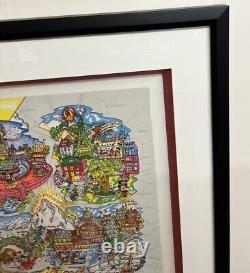 Fazzino-Mickey World Tour 3D Art! Sold Out RARE! Signed/numbered 328