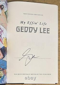 GEDDY LEE MY EFFIN' LIFE SIGNED AUTOGRAPHED BOOK RUSH SOLD OUT Hardcover 1st Ed