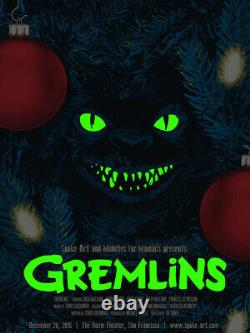 Gremlins (Joshua Budich) SOLD OUT Signed Ltd GITD Variant Print #13 of 50! Mondo