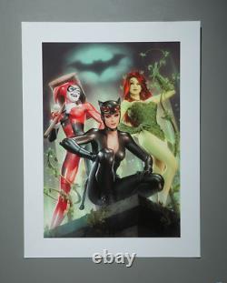 HAND SIGNED Alex Garner SOLD OUT Batman Sideshow Art Print Catwoman Harley Quinn