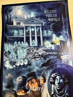 Haunted Mansion Disney Print By Kevin Wilson Glow in the Dark Sold Out