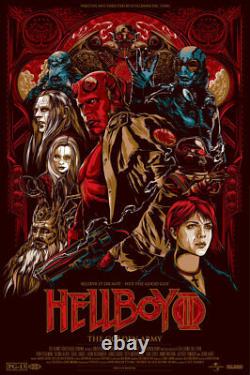 Hellboy 2 by ken Taylor Rare Signed & Numbered Sold out Mondo