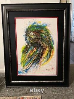 Hua Tunan Parrot Limited Edition Print SOLD OUT (Framed)-VERY RARE MINT CDN
