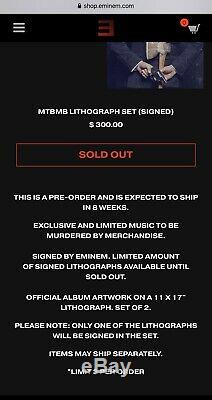 INHAND Eminem MTBMB Lithograph Set (SIGNED) SOLD OUT RARE