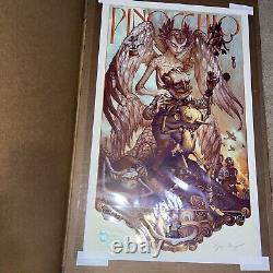 JAMES JEAN Pinocchio Movie Art Print Poster SIGNED RARE Ltd Ed Del Toro SOLD OUT