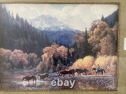 JIM COX Sold Out Print XLARGE ROCKY MOUNTAIN PARADISE Framed & Matted 41x33 S&N