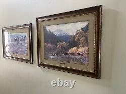 JIM COX Sold Out Print XLARGE ROCKY MOUNTAIN PARADISE Framed & Matted 41x33 S&N